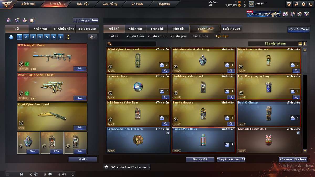 shop acc cf uy tin gia re
